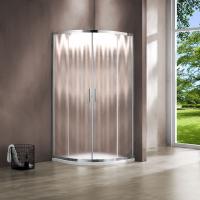 Душевой уголок, четверть круга VSQ-1G100CH 1000х1000х1900 профиль хром стекло шиншилла VINCEA