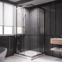 Душевой угол раздвижной 1000Х900x2000 цвет профиля Графит брашированный стекло прозрачное  PTC20-GR-10090-01-C4 Premium Veconi