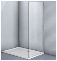 Фиксированная боковая панель без верхнего и нижнего профиля E-SP-B-120-12-C9 1200x1955 Цвет профиля Чёрный матовый Стекло  Тонированное матовое Veconi