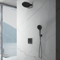 Душевой комплект термостатический встраиваемый, двухрежимный цвет вороненая сталь VSFW-3I21MT5GM VINCEA