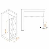 Боковая панель RGW Z-070W  30*195 352207003-15 профиль Белый стекло Прозрачное 6 мм RGW