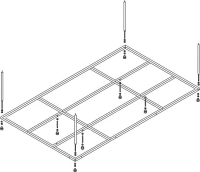 Сборный каркас к ванне Мия 180 см (шпильки)