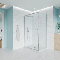 Душевой угол раздвижной E1-SP-CH-18070-01-C9 1800х700x1950 Цвет профиля Хром Стекло  Прозрачное Veconi