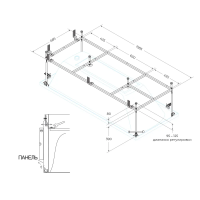 Каркас для акриловой ванны EMP-170-80-MF-R 1700x800 Cezares