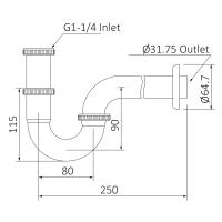 Сифон для раковины Timo 961/03L черный